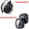 PC Case+Glass for Samsung Galaxy Watch 7 44mm 40mm Ultra 47mm Accessories Protective Case With Screen Protector Shell Cover