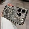 Женский чехол для телефона с бриллиантовой бабочкой для iPhone 17 16 Pro Max 11 12 13 14 15 Plus, прозрачный, с покрытием, мягкий силиконовый чехол