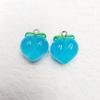 10pcs 3D Peach Flat Resin Charms Pendant Transparent Fruit Pendants  Jewelry Making Accessories