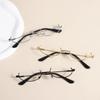 Glasses Lens Photography Decoration Oval Glasses Frame Half Frames Glasses Frame Spectacle Frames