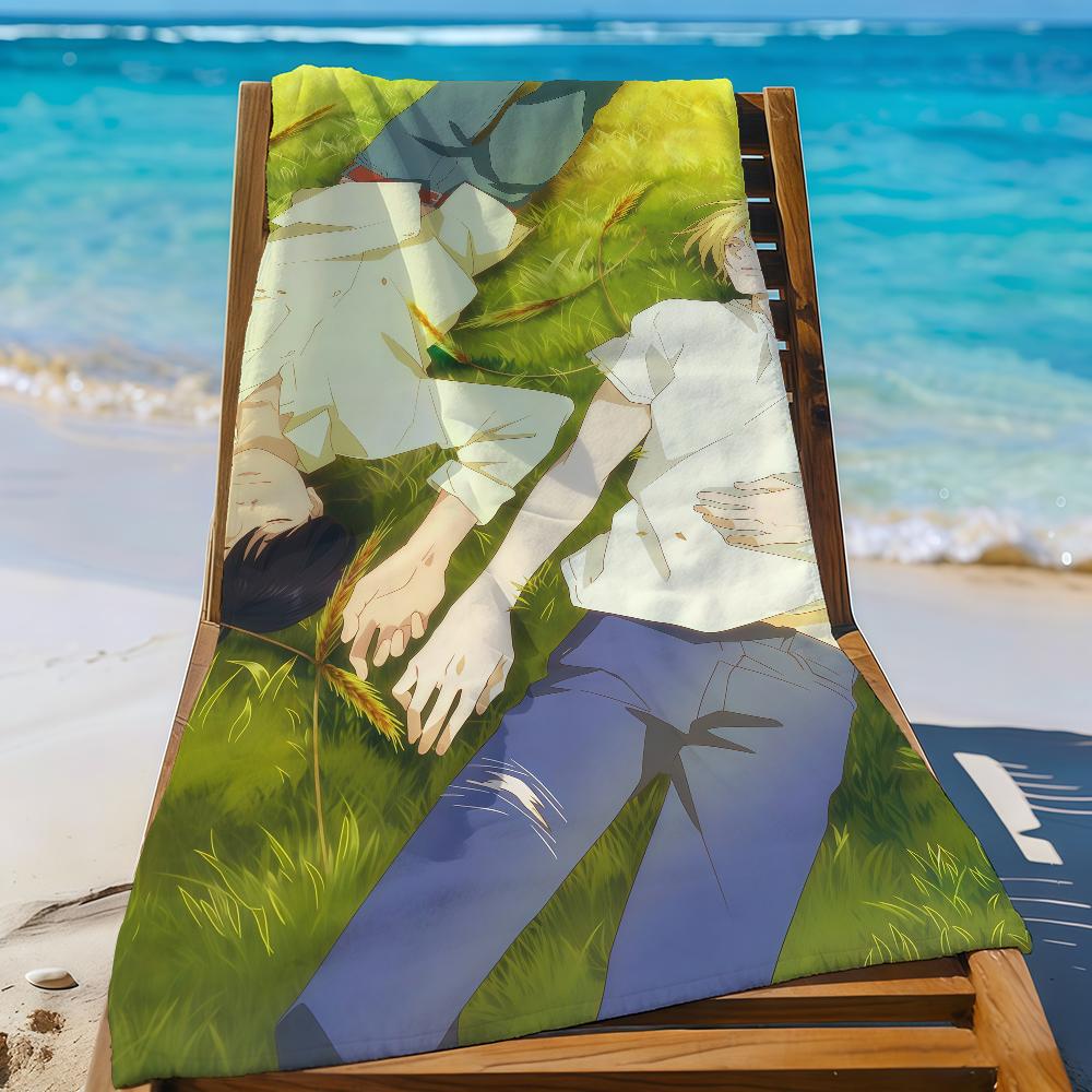 Аниме B-Banana Fish Полотенце Спортивное Быстросохнущее Туристическое Снаряжение для Кемпинга Песозащитное Мягкое Легкое Большое Пляжное Полотенце