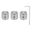 Uxcell Aluminum Potentiometer Universal Volume Tone Control Knob with Arrow Indicator for Silver 3-Piece Knob, 1/4" (6mm) Guitar, 1/2"