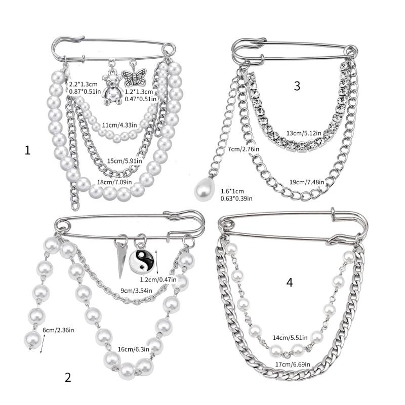 Novelty Lapel Pin Pearls Rhinestones Crystal Lapel Pin Jewelry Brooch Photo Props Delicate Crystal Brooch Pin Brooch