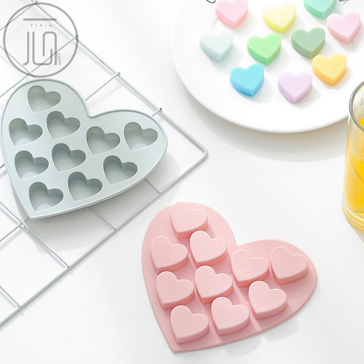 10 Even Small Love Silicone Handmade Soap Cake Mold DIY Chocolate Mold Baking Mold Ice Grid Mold