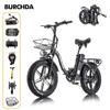 BURCHDA R8S1500W складной электрический велосипед для взрослых 48 В 20 Ач литиевая батареяCity CommuterEbike 4.0 FatTire 20'' мощный двигательFatbike