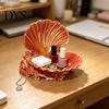 3D-печатный лоток для украшений, лоток-ракушка, декоративный настольный органайзер для туалетного столика, высококачественный рельефный столик, открытая шкатулка для мелочей, колец