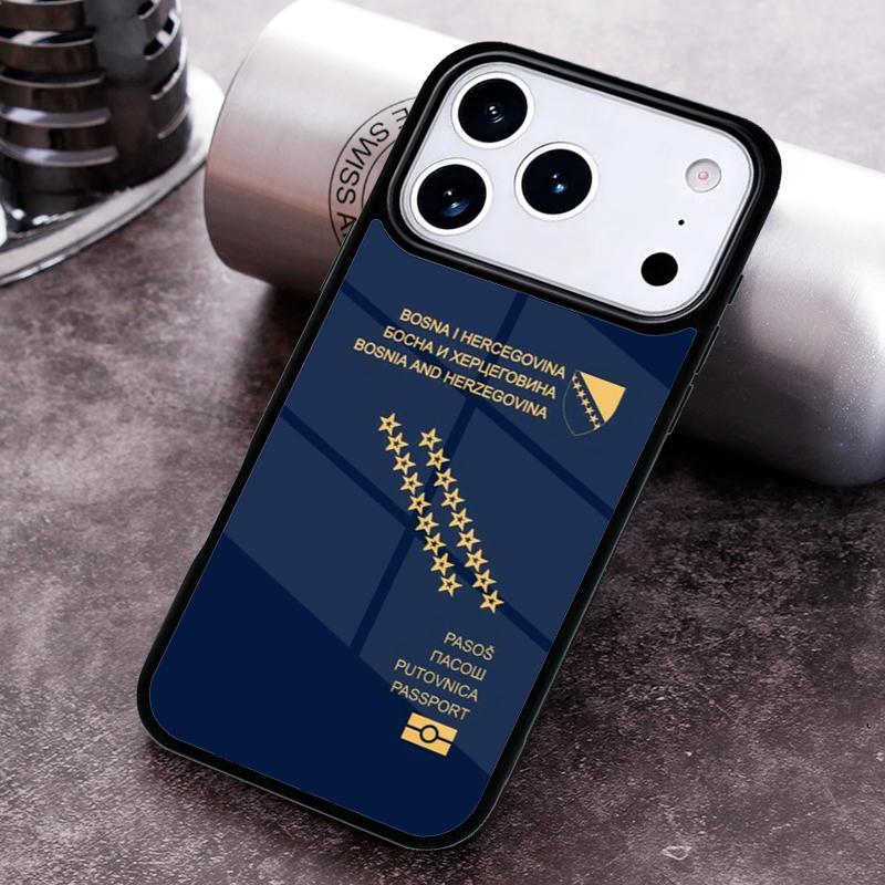 Чехол для телефона с флагом Боснии для iPhone 17 16 15 14 13 12 11 Pro Max Plus 17Air Мягкий силиконовый чехол