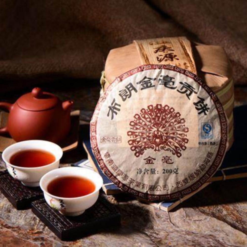 Юньнаньский чай Пуэр 200 г Созревший Чайный Блин Jinmao Gong Cha Старое Дерево Ферментированный Английский: Юньнань Пуэр 200 г Созревший Чайный Блин Jinmao Gong Старое Дерево Ферментированный