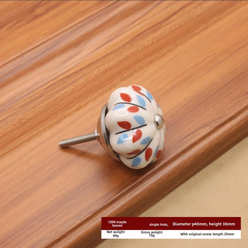 Американская современная керамическая ручка-тыква - круглая, с одним отверстием для шкафов и гардеробов