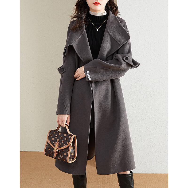 Si Shui Nian Hua Elegant Women's Mid-Length Wool Blend Coat 215394N1