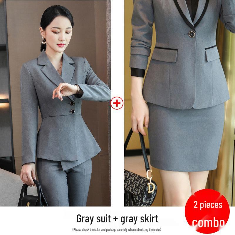 Women's Professional Goddess Style Suit Set - Autumn/Winter Formal Workwear