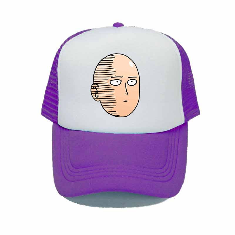 One Punch Man Mesh Dad Hat Japanese Anime Fans Casual Bone Gorras Cap For Women Unisex Webcomic Bald Hero Baseball Cap YY316