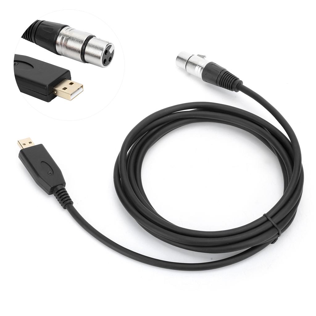 Профессиональный USB-кабель для микрофона XLR Female, USB-кабель для микрофона, аксессуар 200 см