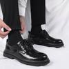 Кожаная Обувь Британский Стиль Черный Business Casual Туфли Дерби Увеличивающие Рост Свадьба Жених