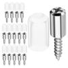 20pcs Screw Support Pins Heavy Duty Iron Self Tapping Pegs For Cabinets Bookshelves Wood Shelving Cabinet Shelf Holders Metal