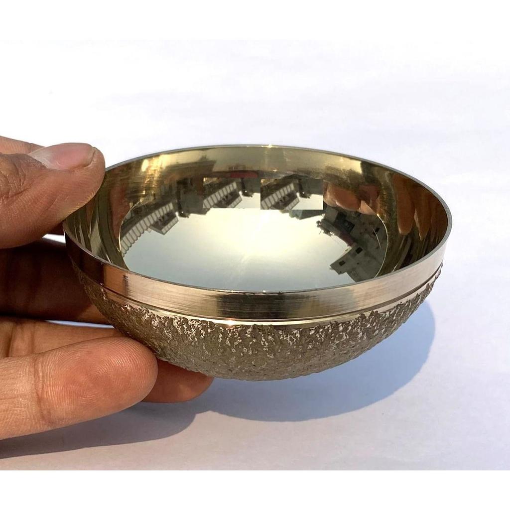 Бронзовая чаша Kansa Natural Vatki с деревянной ручкой, аюрведический детокс-массажер для ног, релаксация и глубокая очистка