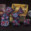 Roman Numeral Dice Set with Bag, Green and Gold