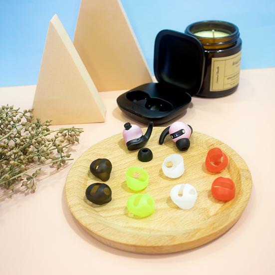 5 Pairs Earbud Case Covers Ultra Light Shock Resistant Anti-loss Silicone Mini Earplug Pads for Beats Fit Pro