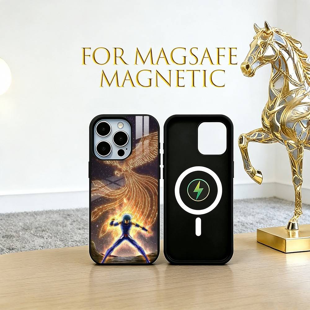 Saint Seiya Phone Case For iPhone17,16,15,14,13,12,11 Plus,Pro Magnetic with Magsafe Wireless Charging