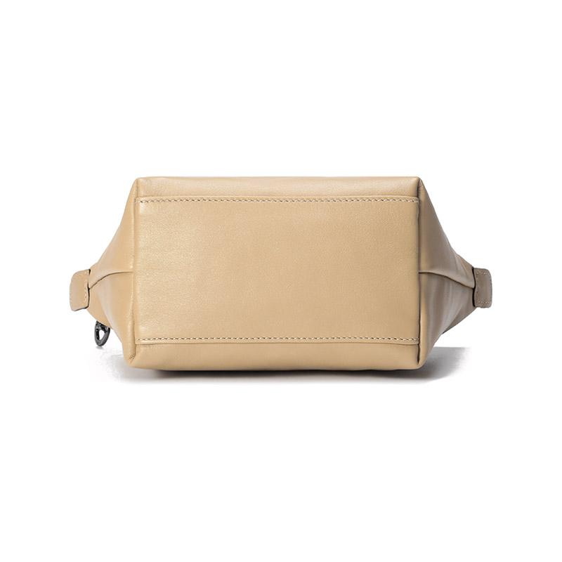 Longchamp Le Pliage Cuir 17 Сумка-пельмень на молнии из овчины со съемным плечевым ремнем Мини-женская сумка-клатч Desert 1500757526