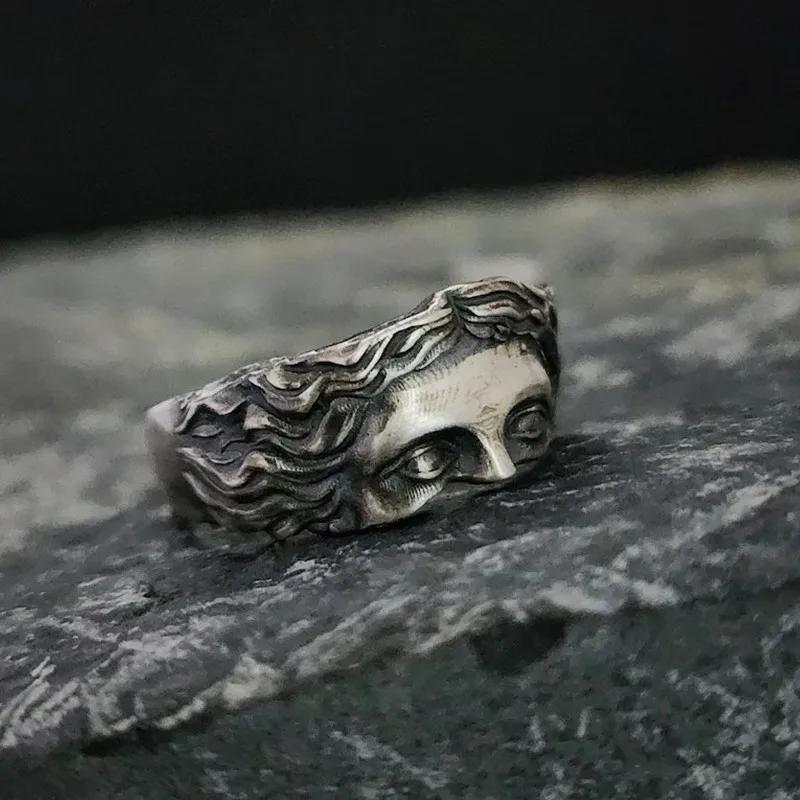 Винтажные Панк Венера Скульптура Лицо Кольца для Мужчин и Женщин Ренессанс Вечеринка Кольца Ювелирные Аксессуары