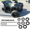 Front Wheel Bearing Seal Kit 4 Pcs Ball Bearings 4 Pcs Sealing Rings for Polaris Sportsman 90 2001-2016 Steel Rubber Material