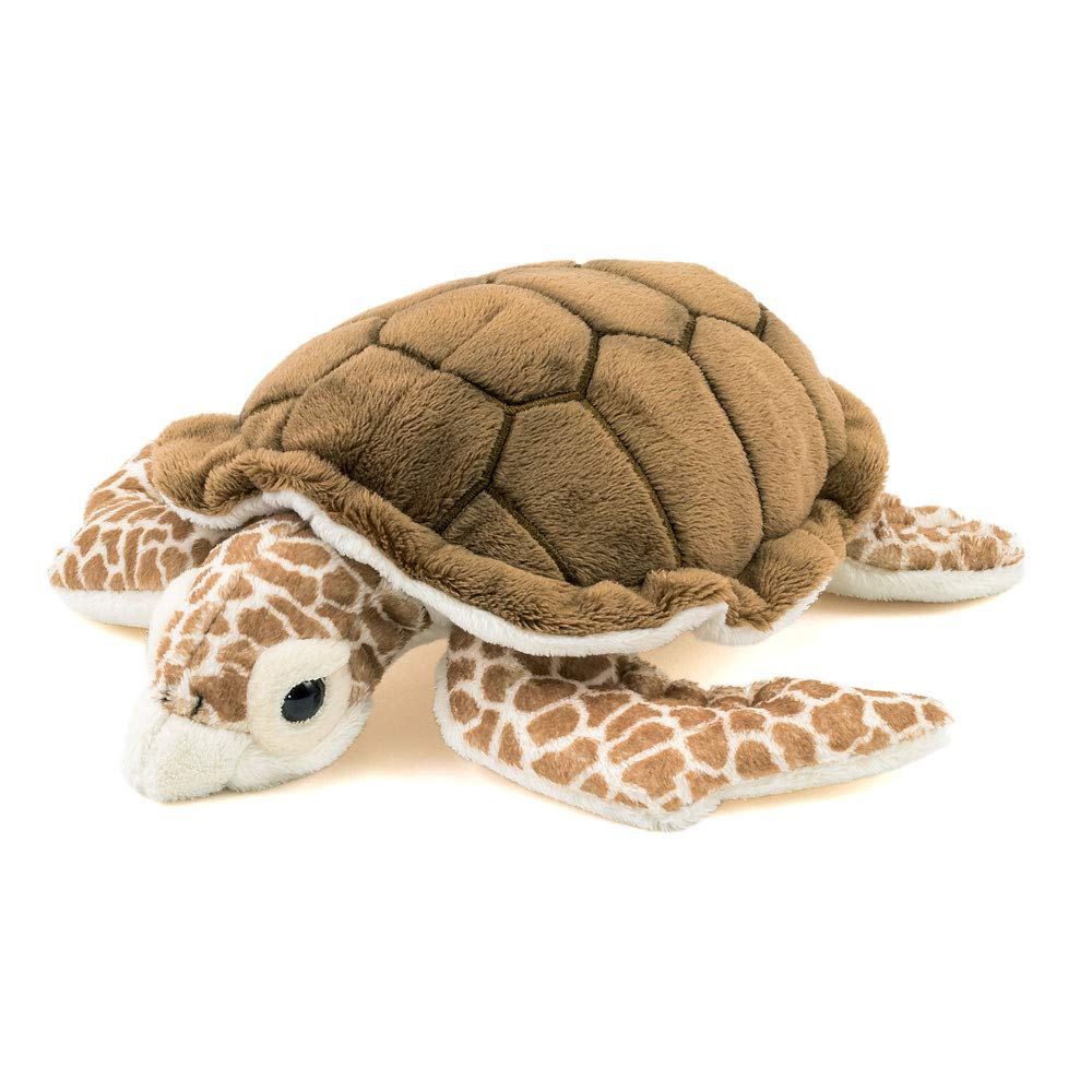 Colorata Loggerhead Sea Turtle Plush Toy Realistic Turtle Marine Animal Toy Doll Gift Present Birthday Christmas Christmas Present (S Size/Soft Touch)