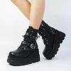 Woman Platform Boots Fashion Designer Wedges Ankle Boots Women Comfort Black Short Boots Shoes