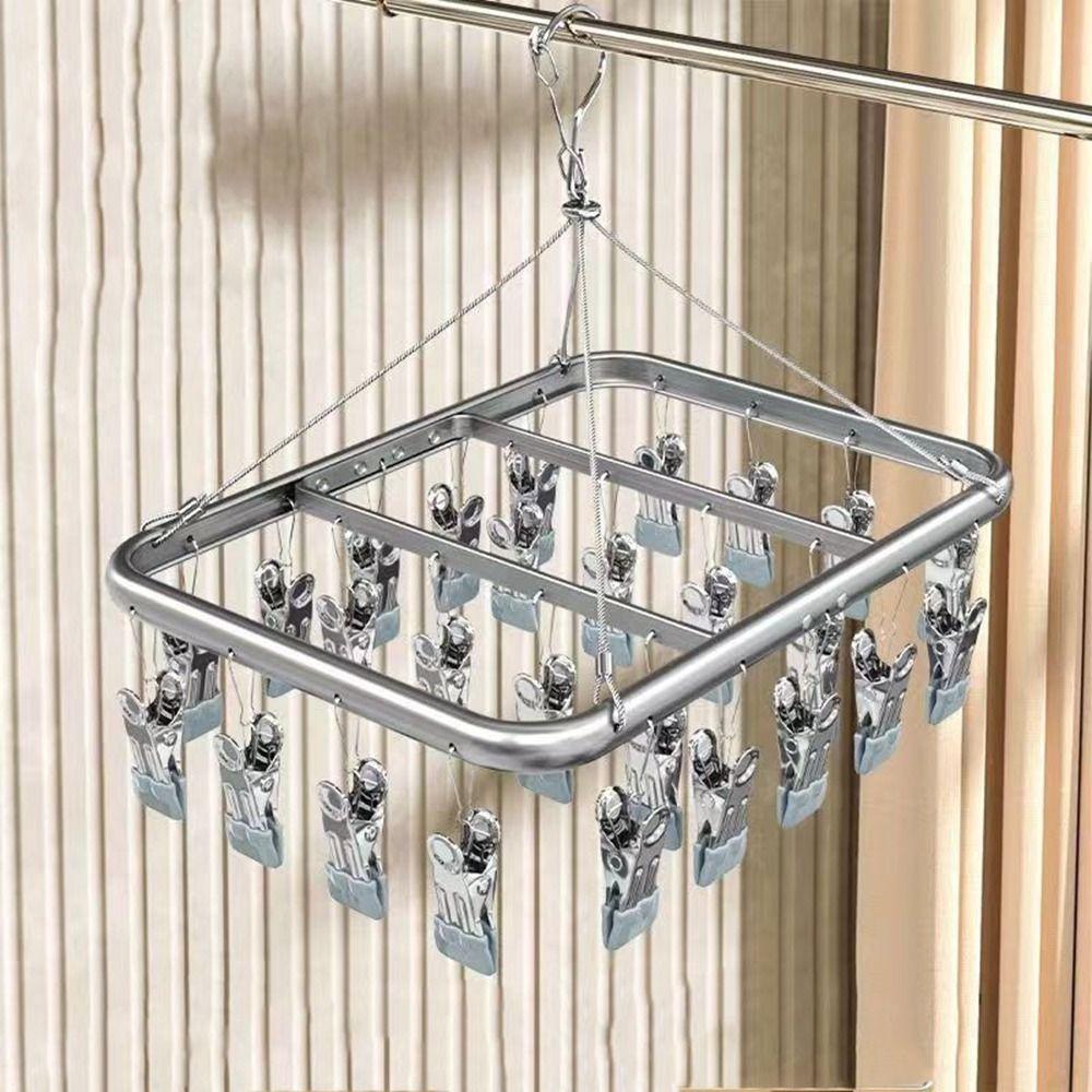 Windproof Socks Drying Rack Anti slip Clothes Drying Rack Towel Socks Hanger for Home