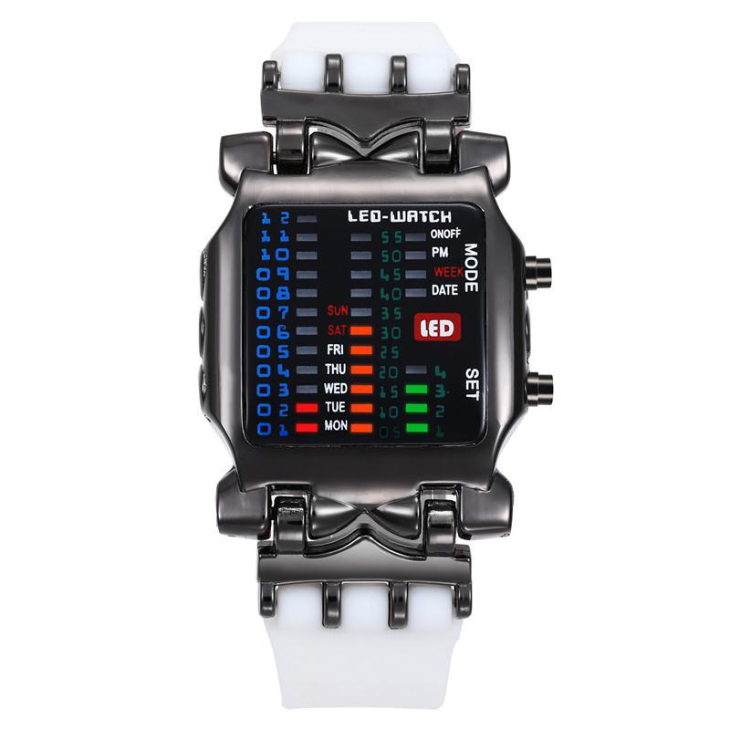 Binary Creative Fashion Trend Student Watch Casual Personality Led Electronic Watch Crab Watch