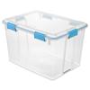 Weather-Resistant Clear Storage Bin with Lid 80 Quart Gasket Box Ideal Organizing Bedding Documents Keepsakes Dust Moisture