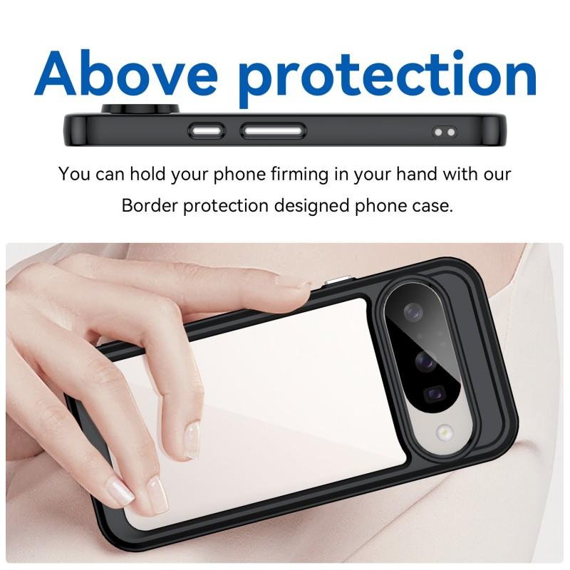 For Google Pixel 10 Phone Case WANLONFENG XC Series TPU Acrylic Cover with Tempered Glass (Big Lens Hole)