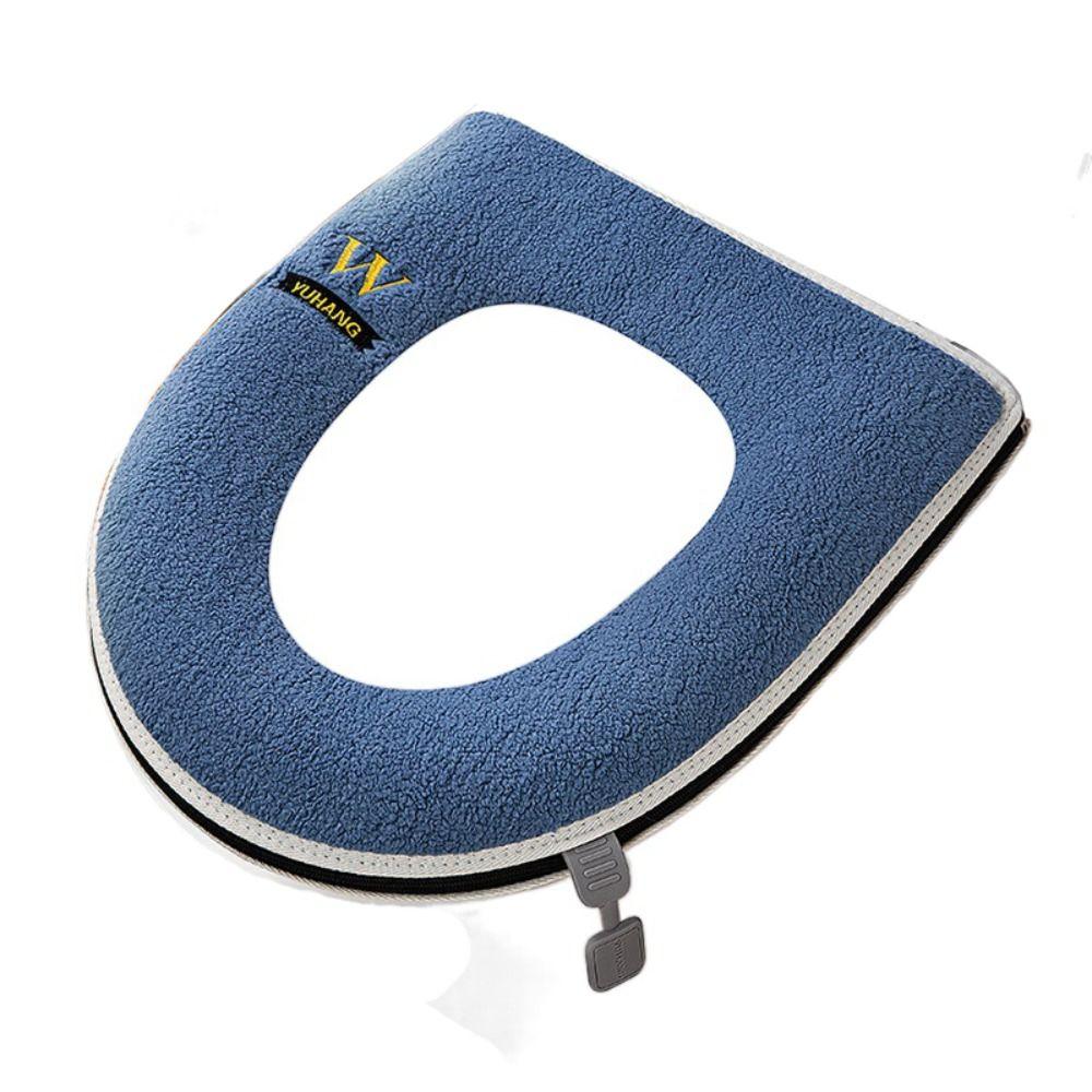 Подушка сиденья для унитаза с ручкой и застежкой-молнией Многоразовый коврик для унитаза Коврик для унитаза