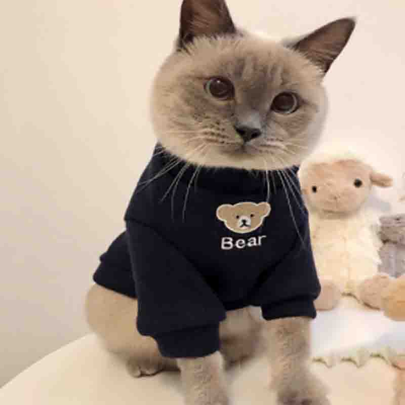 Одежда для кошек, тонкая дышащая британская короткая американская короткая весенне-осенняя одежда для домашних собак, котят, котят, для предотвращения выпадения волос