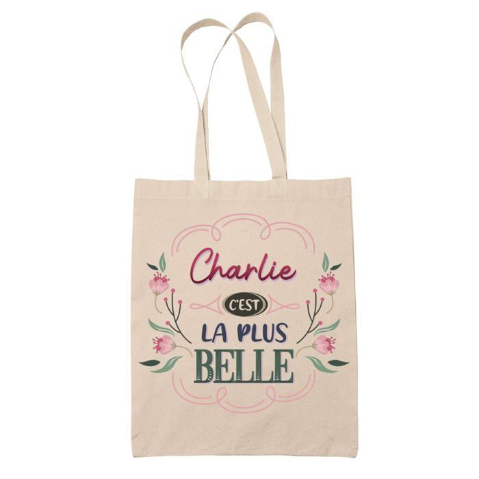 Sac cabas - PLANETEE - Charlie la plus belle - Jute - Imprimé en France - Anses solides