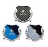 JKFB8 Zinc Alloy Car Logo Side Fender Emblem Body Window Badge for Skoda Superb Fabia Octavia Laura Rapid Yeti Karoq Kodiaq Scala