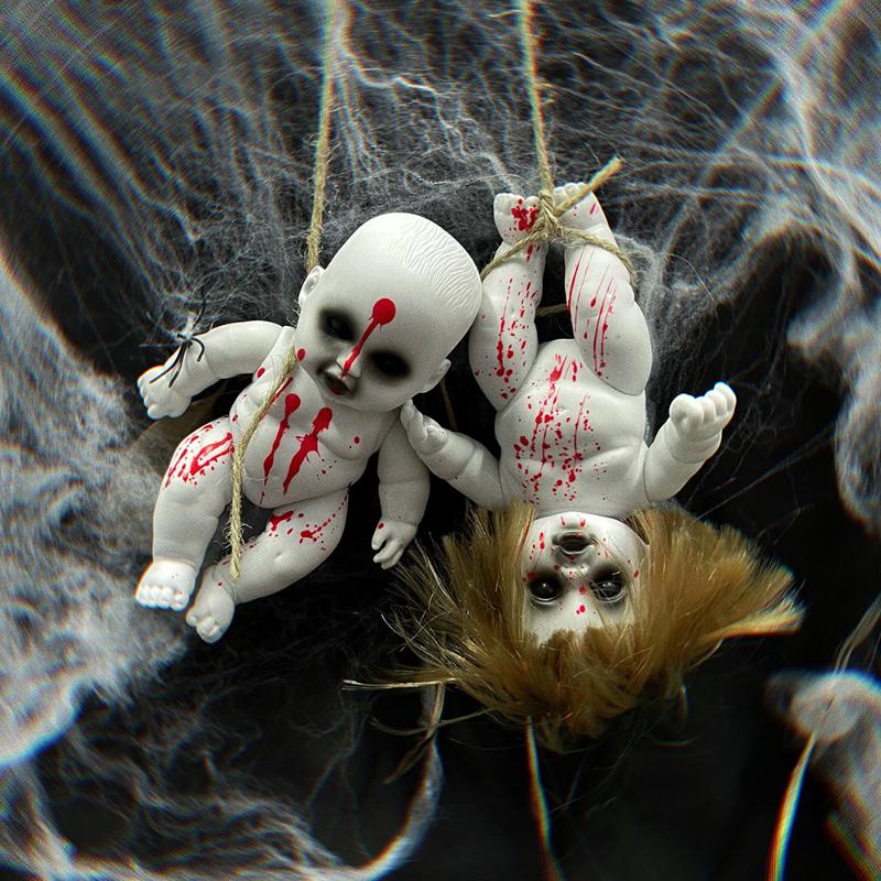 Horror Ghost Baby Hanging Doll Halloween Bar Ghost Courtyard Horror Doll Prop Ghost Festival Happy Halloween Day 2025 Decoration
