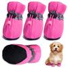 4 шт. обувь для собак на тротуаре. Сапоги для собак с противоскользящей подошвой и защитой лап. Пинетки для собак со светоотражающими ремнями. Обувь для собак маленьких и средних собак.