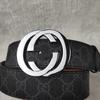 Men's Trendy Korean Double G Smooth Buckle Leather Belt