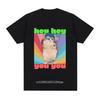 Funny Dancing Cat Cute Meme Graphic T-Shirt High Quality Short Sleeve Tee Shirt Casual O-Neck Cotton Oversized T-shirt Unisex