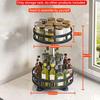 1pc 1/2/3 Layers Round/Square 360° Rotation Toiletry& Spice Rack Organizer with Adjustable Spacing, Suitable For Kitchen &bathroom Accessories.