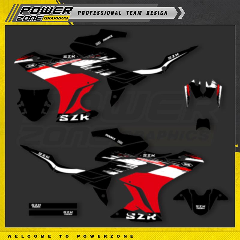 PowerZone Индивидуальный комплект наклеек с графикой команды Для SUZUKI GSX250R 2024 2015 2016 2017 2018 2019 2020 2021 001