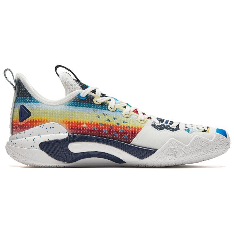 Anta Кроссовки для баскетбола Shock Wave 5 Pro, амортизирующие, износостойкие, низкие, мужские, белые, синие, красные, кроссовки 112421111S-4