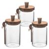 3 комплекта стеклянных баночек для специй, сахарница, контейнер с ложкой, баночки для специй, приправы, бутылки, контейнеры, приправы