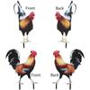 Acrylic Rooster Yard Chicken Outdoor Garden Stakes Animal Chicken Statues Rooster Garden Decor for Patio Lawn Ornament, Rooster Stakes - Flat Not 3D