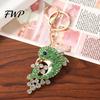 Ocean Animal Keyring Rhinestone Dolphin Keychain Sparkling Sea Car Key Ring Holder Backpack Purse Handbag Charm Christmas Birthday Gifts for