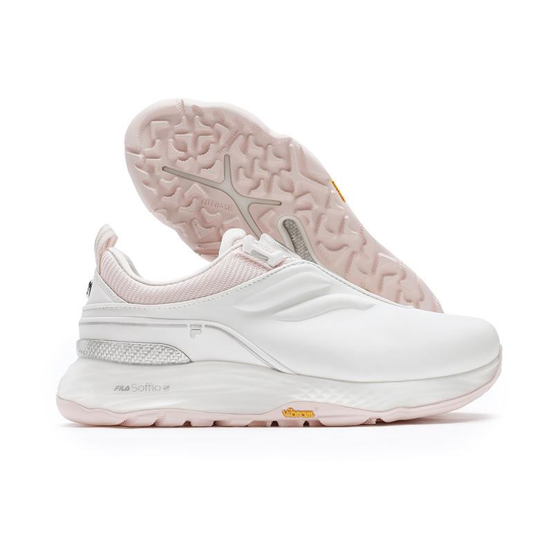 Fila GF Velocity Sport Минималистичные слипоны Прочные низкие гольф-кроссовки Женские кроссовки Ярко-белые Водяная роза-розовый A12W431702FBR