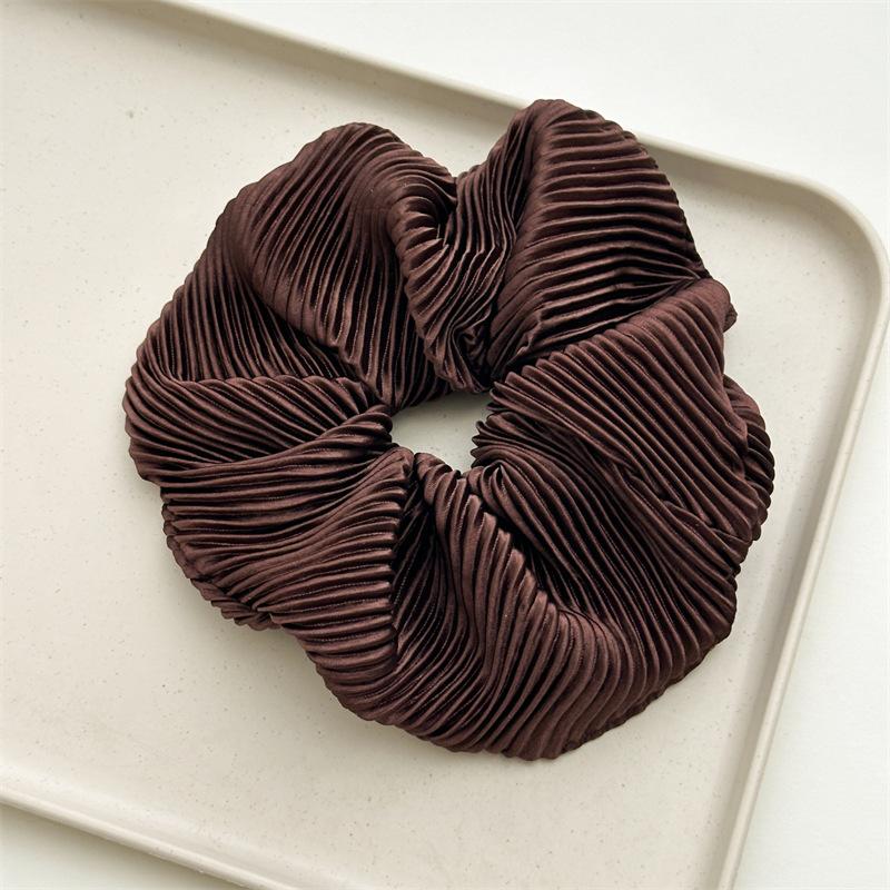 Шелковистые Кремовые Глянцевые Большие Резинки для Волос Винтажные Нежные Однотонные Повязки на Голову для Женщин Девушек Элегантные Эластичные Резинки для Волос