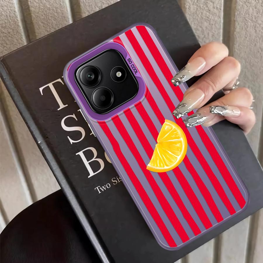 Чехол-накладка на телефон с рисунком "Лимонная прохлада в полоску" для Xiaomi Mi 11 Lite 12T Pro 13T