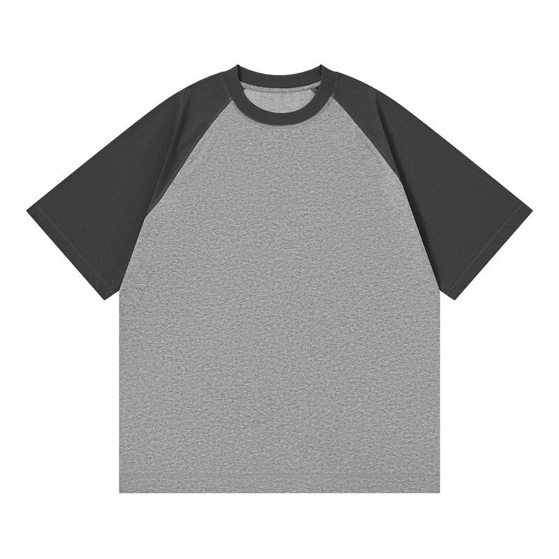 Крутая мужская футболка с рукавом реглан, свободная футболка с коротким рукавом, мужская летняя контрастного цвета с ощущением льда, с коротким рукавом, холодное лето